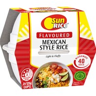 Sunrice Microwave Mexican Flavoured Rice Cups 2x125g