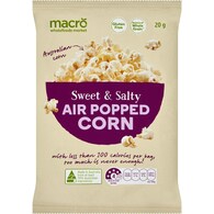Macro Wholefoods Market Air Popped Corn Sweet & Salty