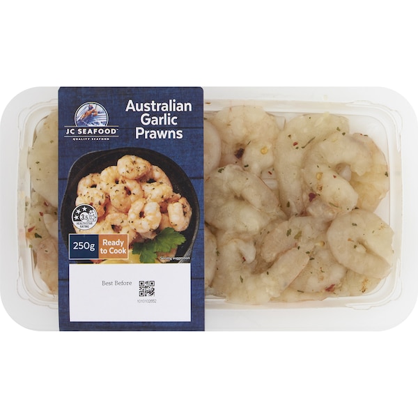 JC Seafood Australian Garlic Prawns 250g