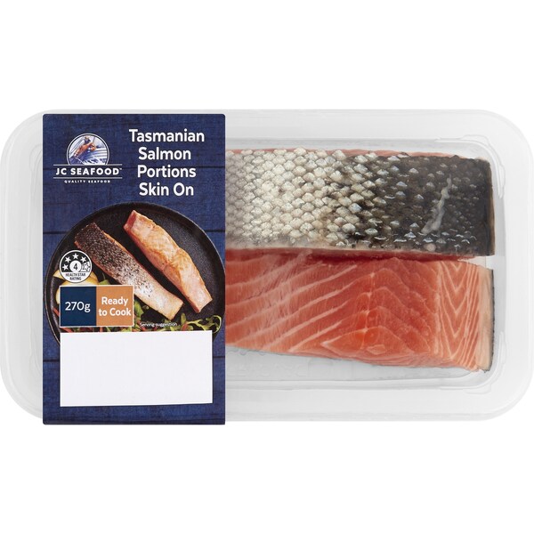 JC Seafood Salmon Portions Skin On 270g