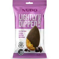 Nudo Lightly Dipped Almonds Cocoa Dusted Dark Chocolate