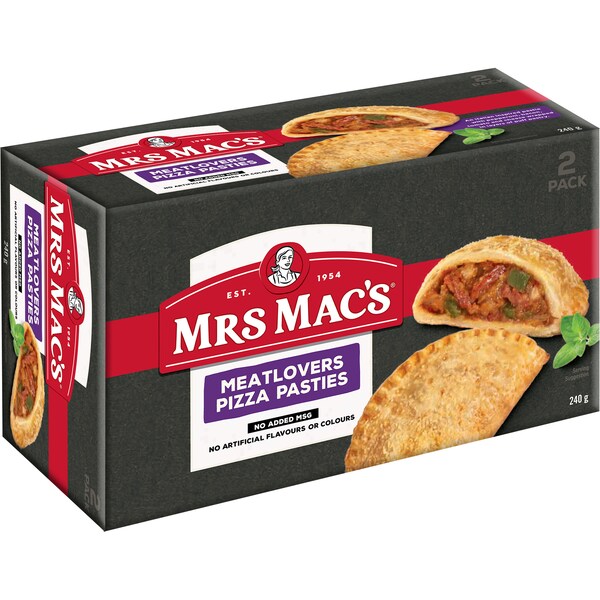 Mrs Mac's Meat Lovers Pizza Pasties 2 pack
