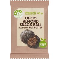 Macro Choc Almond Snack Ball with Nut Butter