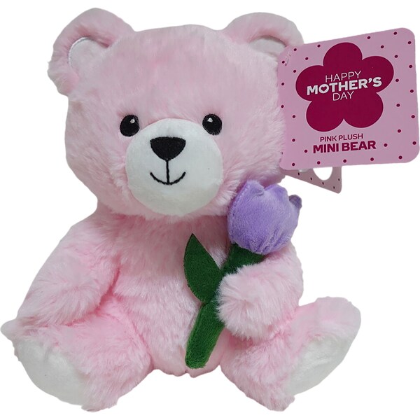 Mother's Day Mini Plush Bear Pink each