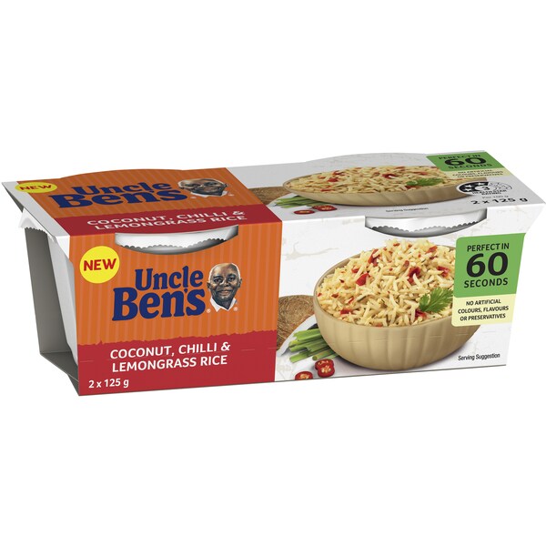 Uncle Ben's Coconut Chilli Lemongrass Rice Cup 2x125g