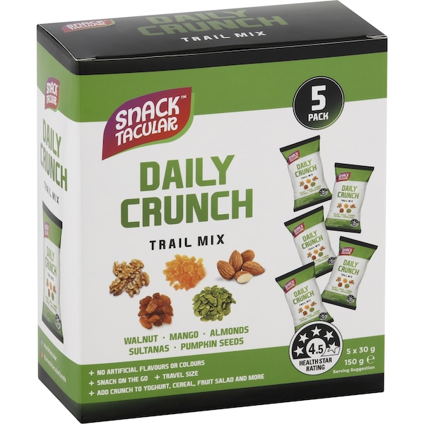 Snacktacular Daily Crunch Trail Mix 30g x 5 pack