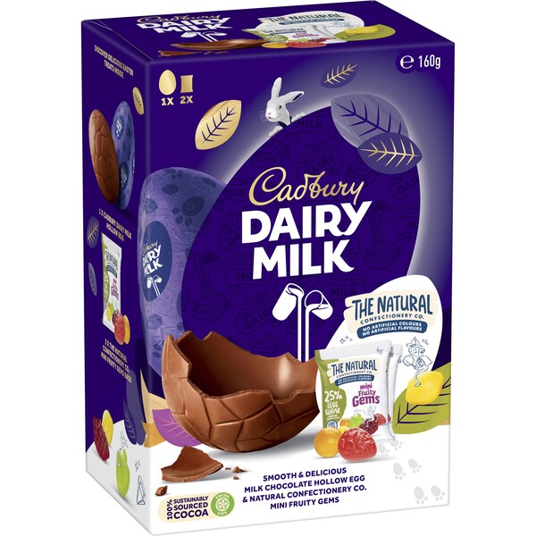Cadbury & The Natural Confectionery Co Easter Choc & Lollies Gift Box 160g
