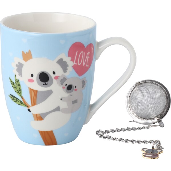 Mother's Day Ceramic Mug & Tea Strainer Set Koala each