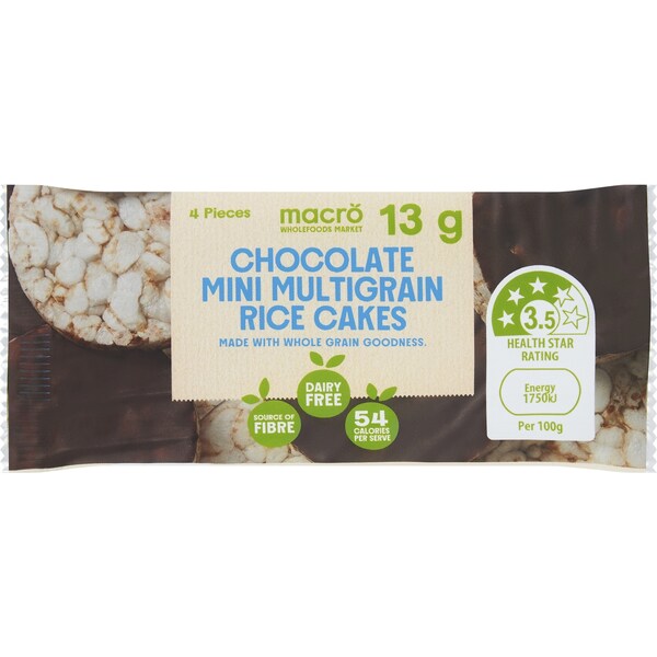 Macro Multigrain Rice Cakes Chocolate 13g