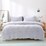 Inspire Flannel Quilt Cover Set Grey King each