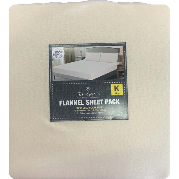 Inspire Sheet Pack Cream King each