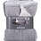 Inspire Stripe Flannel And Sherpa Throw Grey each