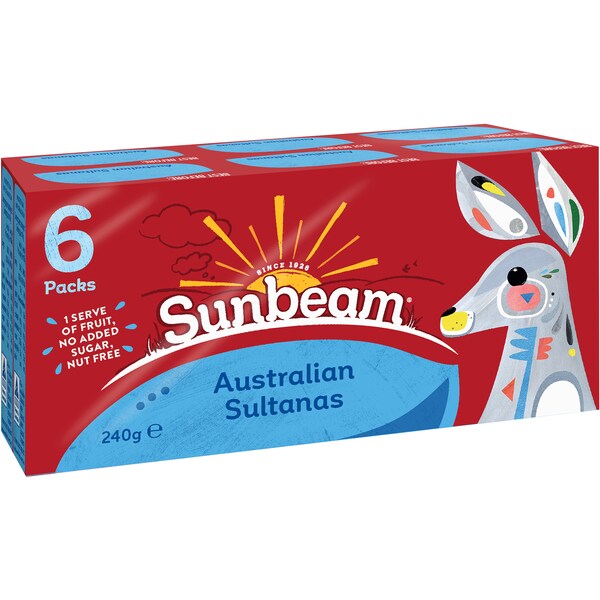 Sunbeam Australian Sultanas 6 pack