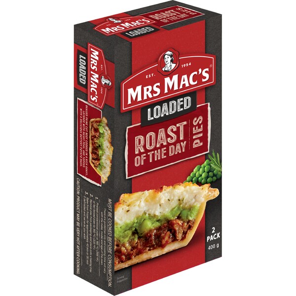 Mrs Mac's Loaded Roast Of The Day Pies 2 pack