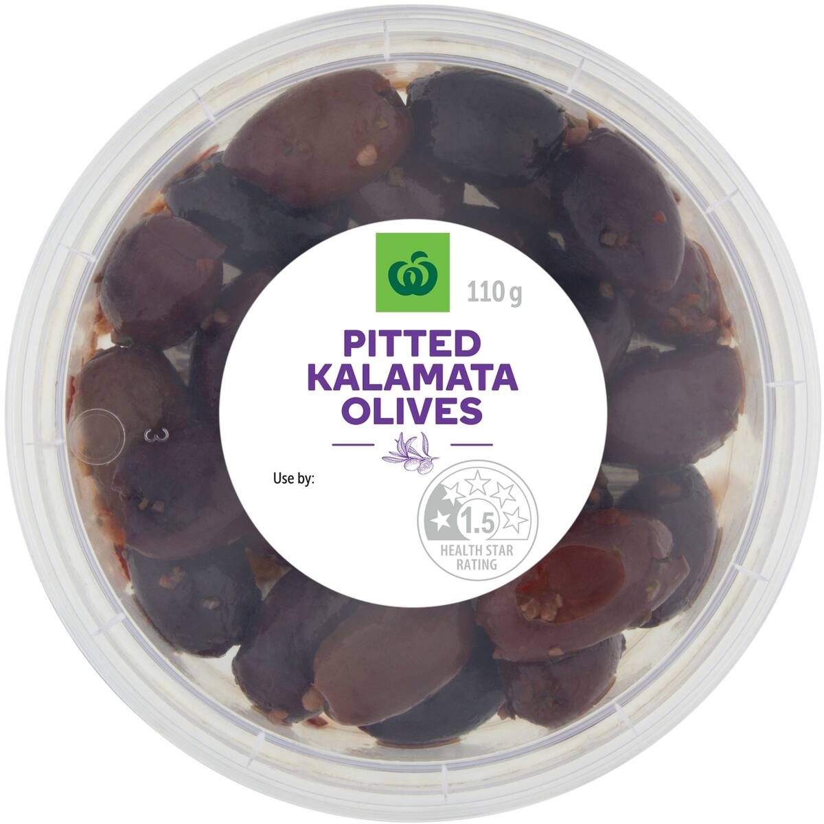 Woolworths Pitted Kalamata Olives With Italian Vinegar 110g bunch