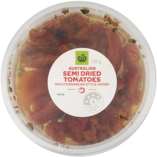 Woolworths Semi Dried Tomatoes In Mediterranean Herbs 135g bunch