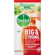 Dettol Big & Strong Multipurpose Antibacterial Wipes Citrus