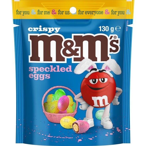 M&M's Crispy Speckled Egg Chocolate Easter Share Bag 130g