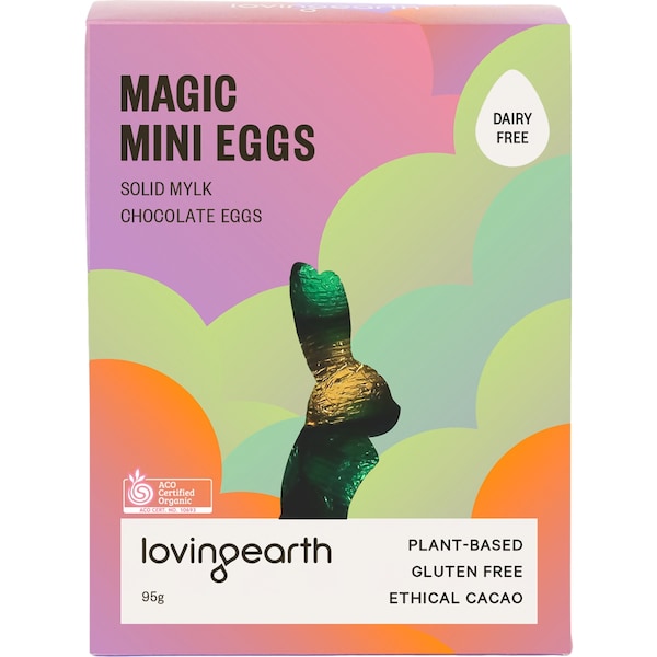 Loving Earth Magic Mini Eggs Solid Mylk Dairy Free Chocolate Eggs 95g