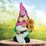 Mirabella Solar Garden Gnomes With Blue Hat Each