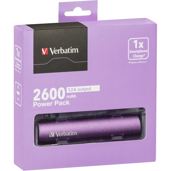Verbatim Portable Usb 2600mah Power Pack Each