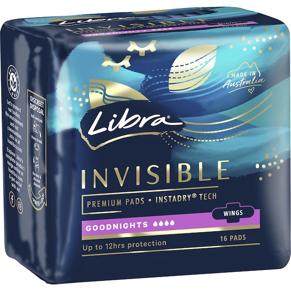 Libra Invisible Pads Goodnight 16 pack