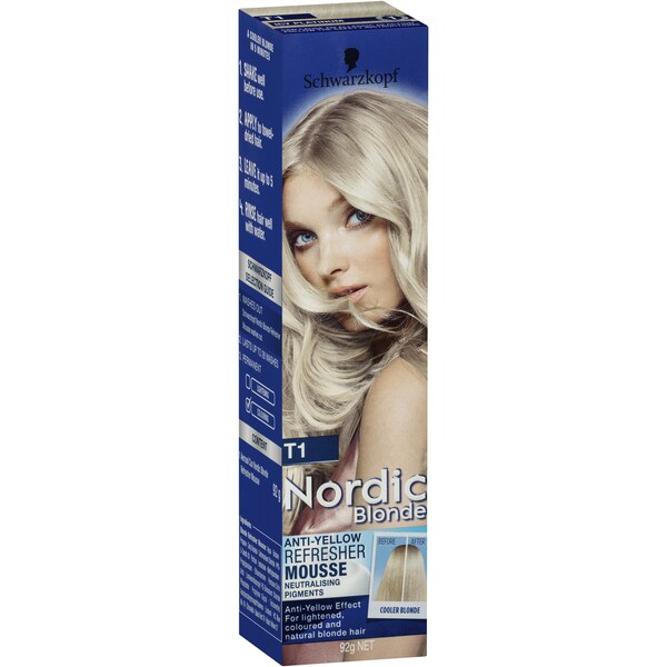 Schwarzkopf Nordic Blonde Hair Colour T1 Refresher Mousse each