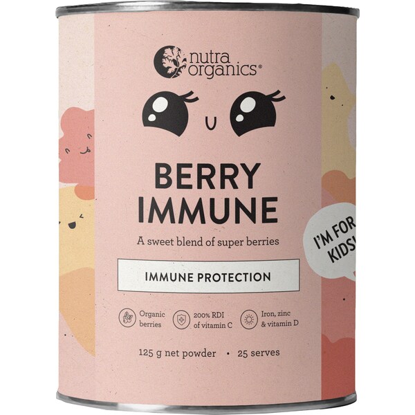 Nutra Organics Berry Immune Protection For Kids 125g