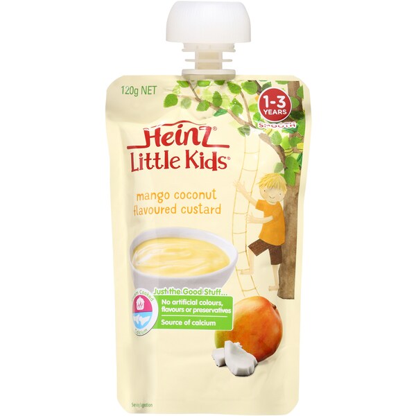 Heinz Dairy Snack Pouch Mango & Coconut Custard 120g