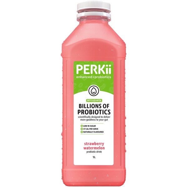 Perkii Strawberry & Watermelon Probiotic Drink 1l