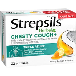 Strepsils Strepsils Herbal Chesty Cough Triple Relief Lozenges 32 pack