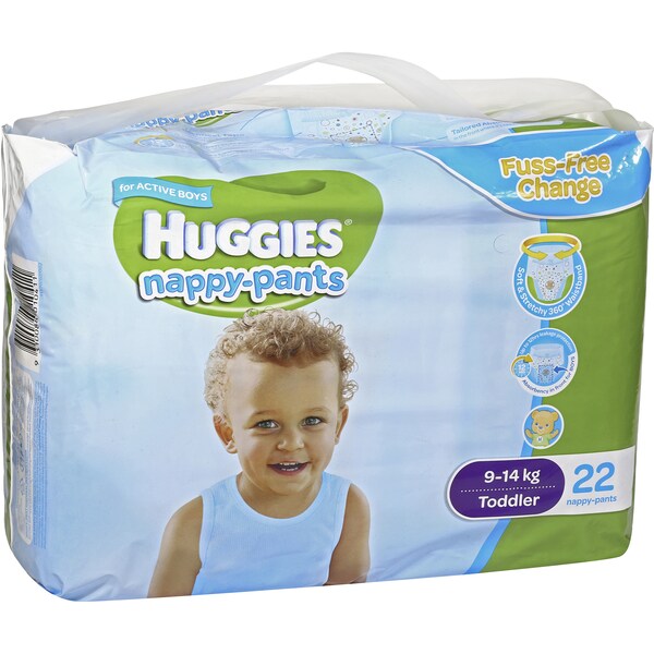Huggies Nappy Pants Toddler Boy 22 Pack