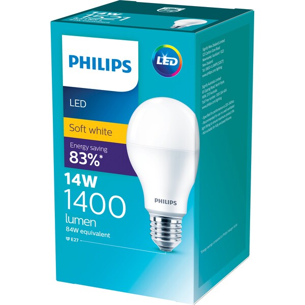 Philips Light Globe 13w 1400 Lument Warm Es Each