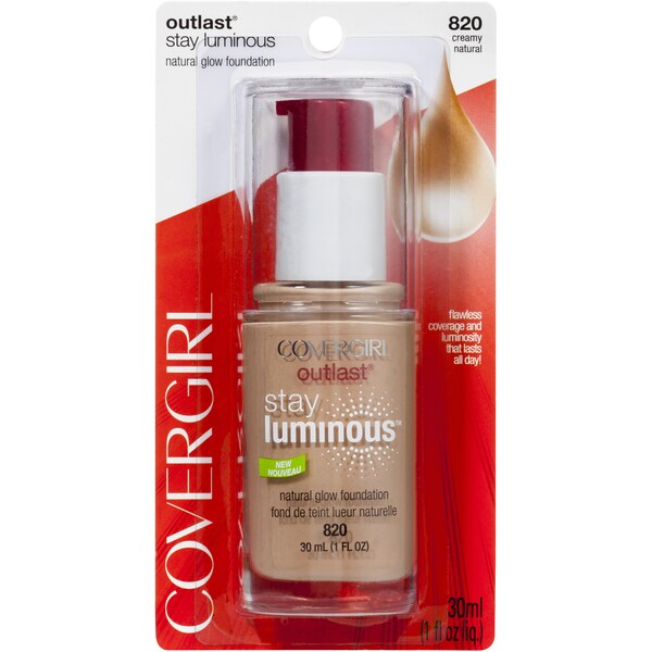 Covergirl Outlast Stay Luminious Foundation 820 Creamy Natural 30ml