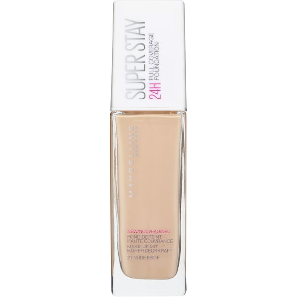 Maybelline Superstay 24Hr Full Coverage Foundation - Light Beige 30mL