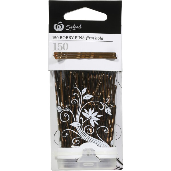 Woolworths Bobby Pins Brown 150 Pack