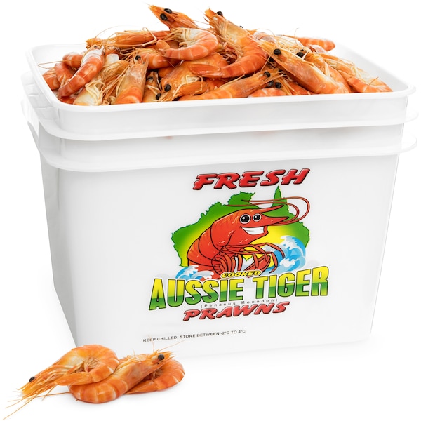 Woolworths Medium Cooked Tiger Prawns 4kg