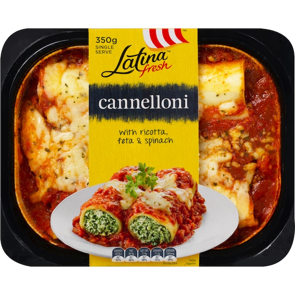 Latina Fresh Cannelloni Ricotta & Spinach Chilled Meal 350g