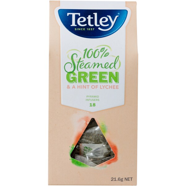 Tetley Pyramid Infused Green Lychee 18pk