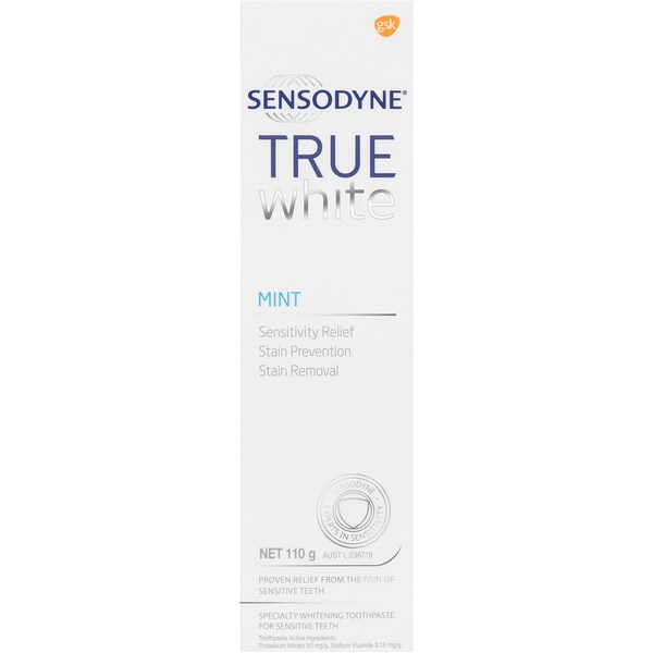 Sensodyne Sensitive  True White Mint Toothpaste 110g