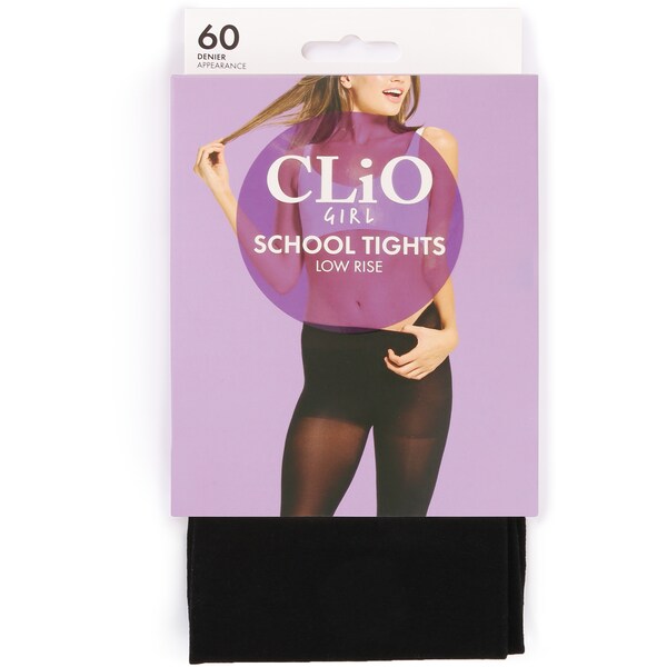 Clio Girl Opaque School Tights Black Tall/Xtall Each