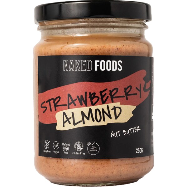 Naked Foods Strawberry Almond Butter 250g