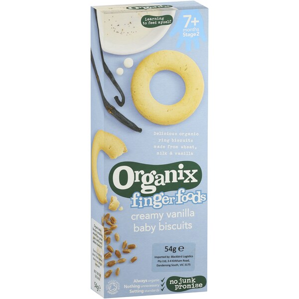 Organix Baby Ring Biscuits Vanilla 54g