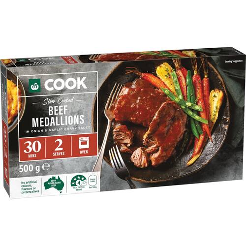 Woolworths Cook Roast Beef With Onion & Garlic Gravy 500g bunch