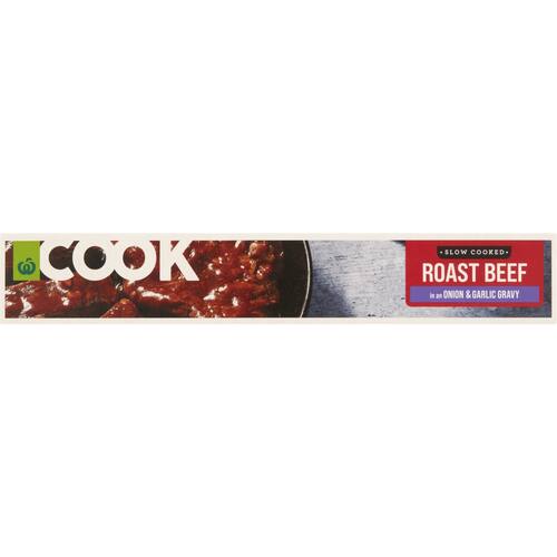 Woolworths Cook Roast Beef With Onion & Garlic Gravy 500g bunch