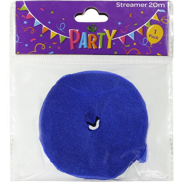 Woolworths Streamer Blue each