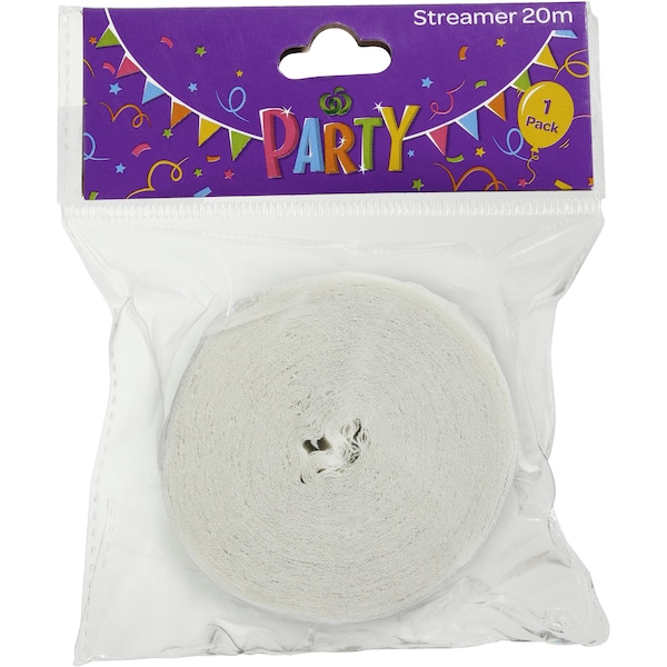 Woolworths Streamer White each