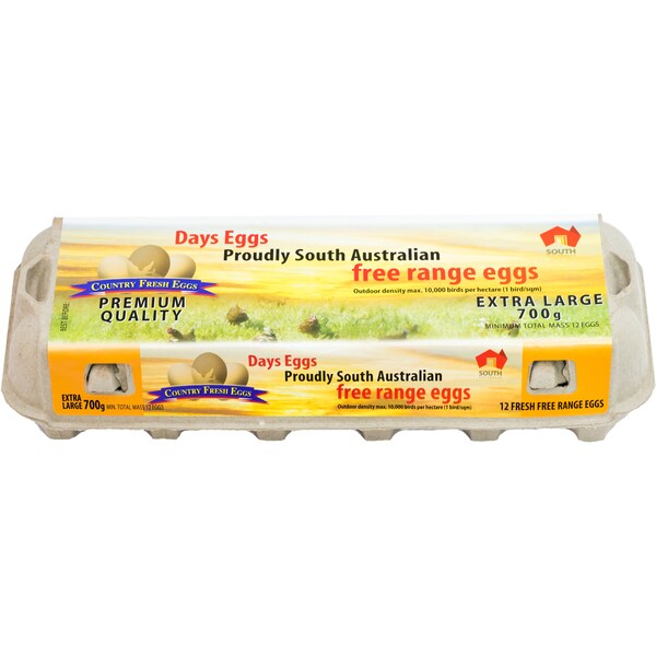 Country Fresh 12 Extra Large Free Range Eggs 700g