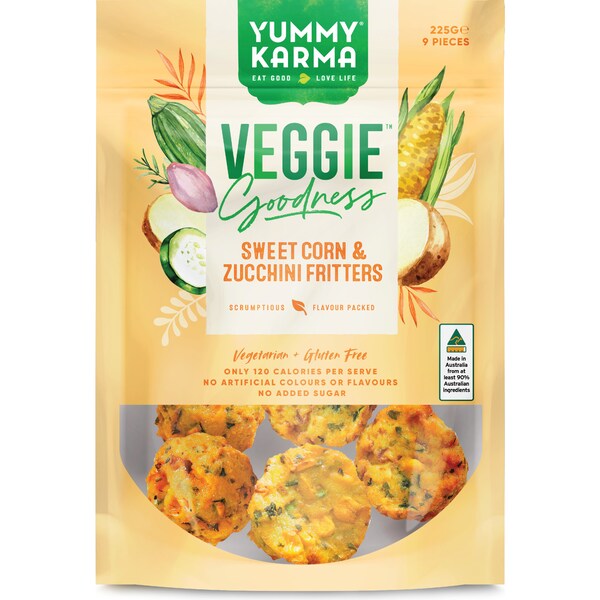 Yummy Karma Veggie Fritters Sweet Corn & Zucchini 225g