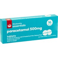 Woolworths Essentials Paracetamol 500mg Tablets